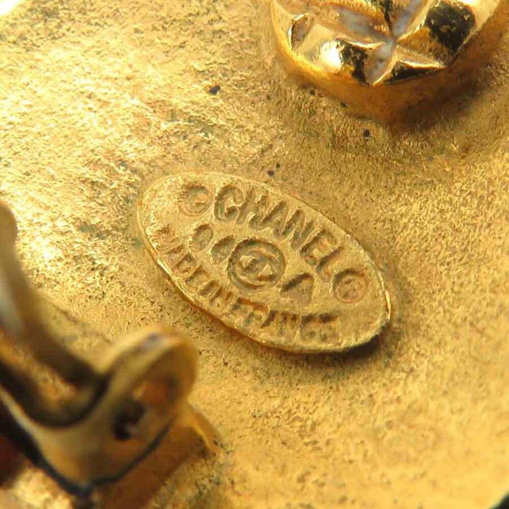 CHANEL Authentic Gold Logo Earrings - Picture 12 of 12